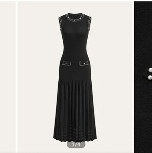 Commense Black Sleeveless Maxi Dress